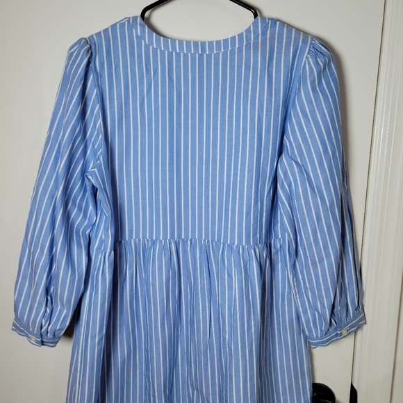 LOFT Blue Pinstripe Cotton Dress | LOFT Dress | Spring Dress | Size Small - Picture 8 of 9